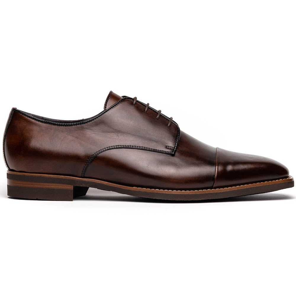 Enzo Italian Calfskin Cap Toe Oxfords | Chestnut