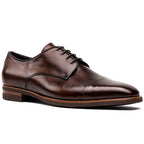 Enzo Italian Calfskin Cap Toe Oxfords | Chestnut