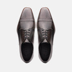 Enzo Italian Calfskin Cap Toe Oxfords | Burnished Black