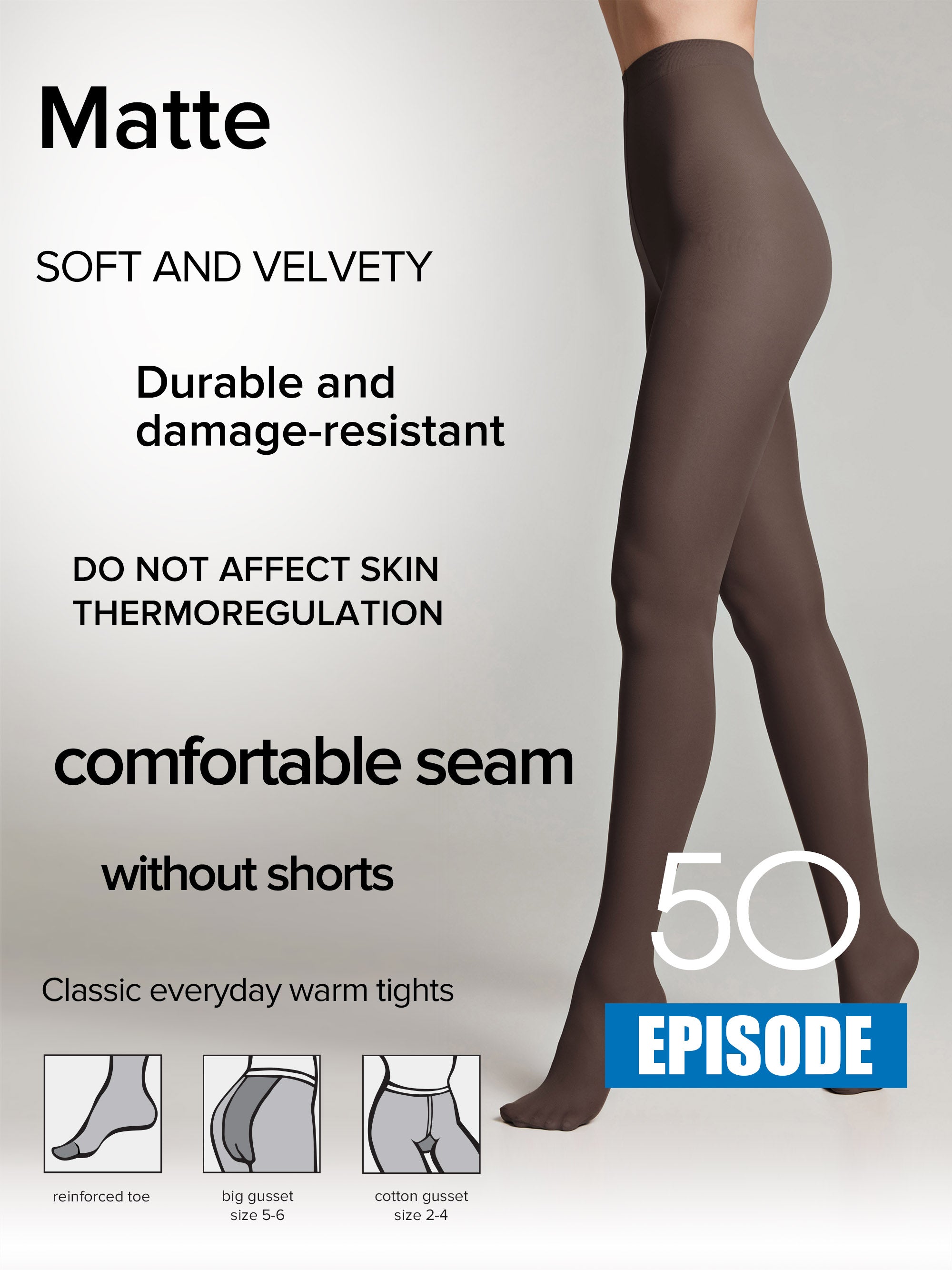 Conte Episode Tights 50 Den | Microfibra Matte Opaque