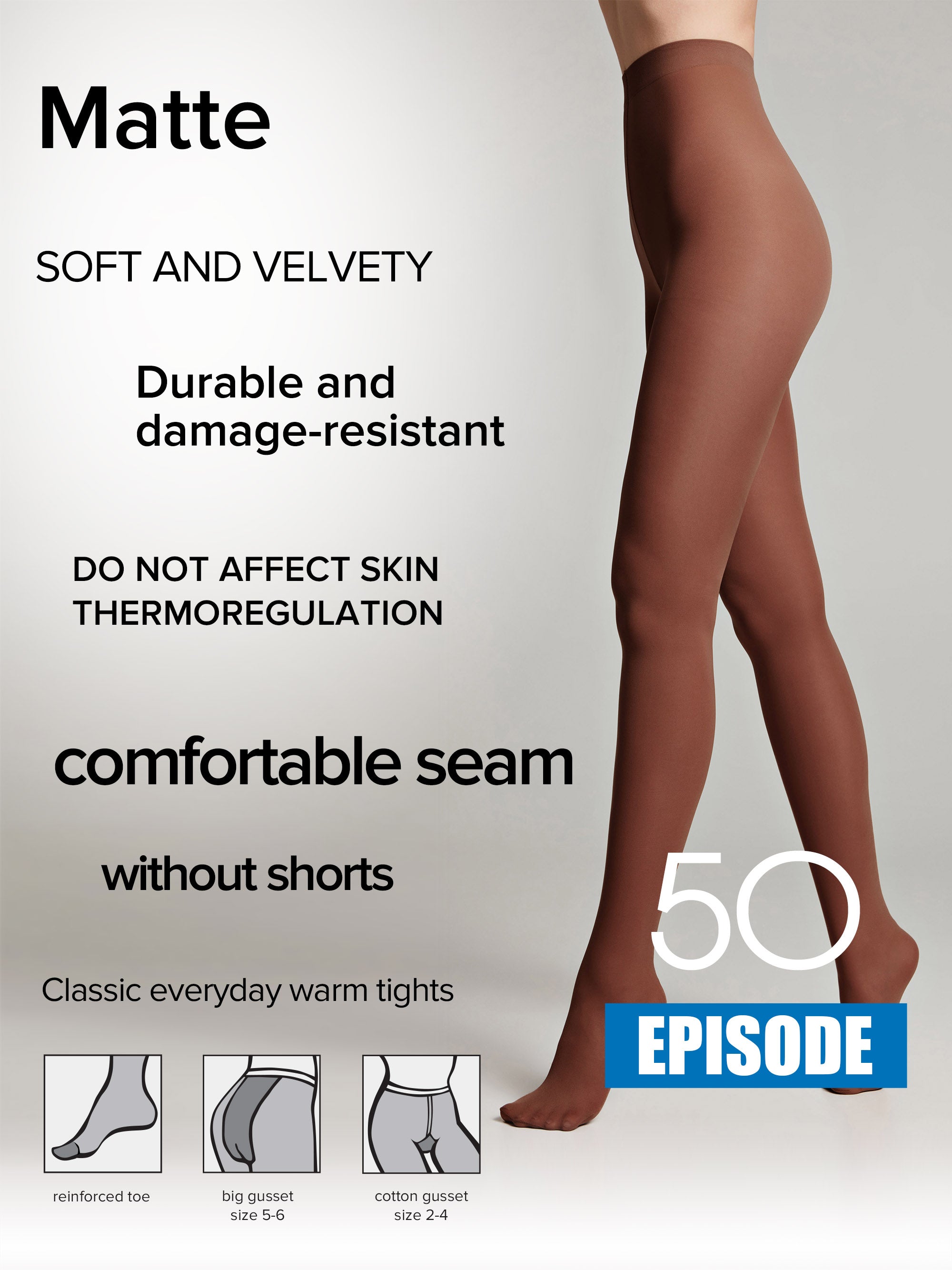 Conte Episode Tights 50 Den | Microfibra Matte Opaque