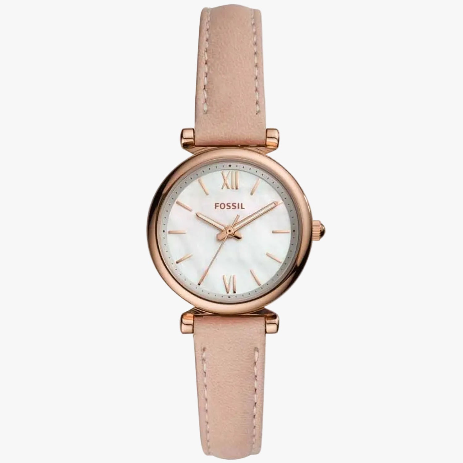 Fossil Watch Carlie Mini | Women | Stainless Steel + Mother of Pearl White Dial