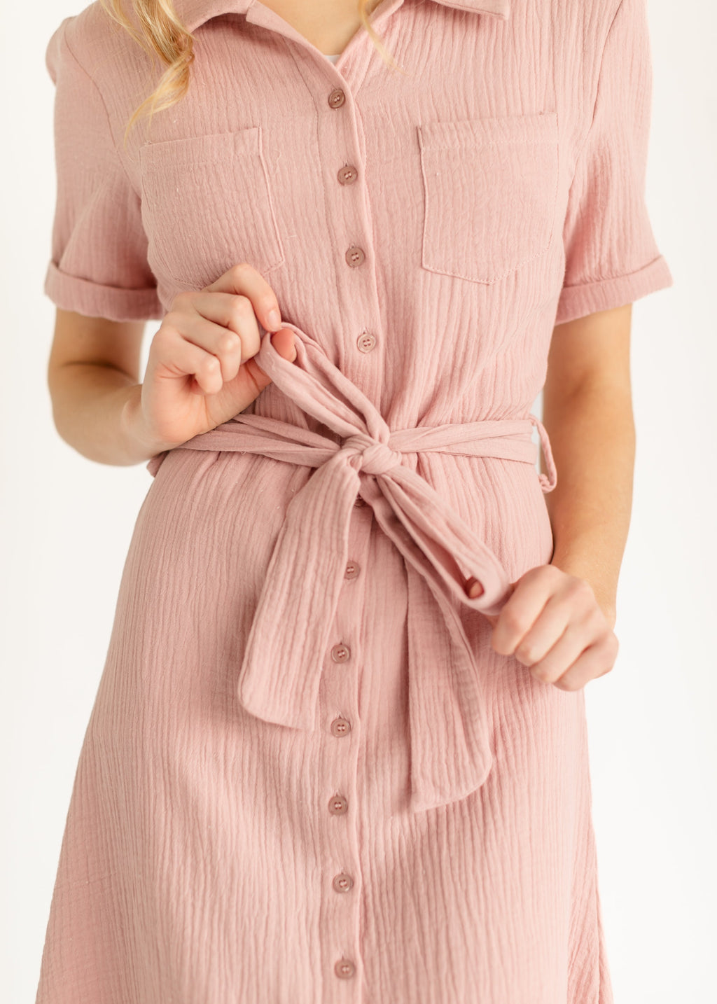 Essential Gauze Shirt Dress