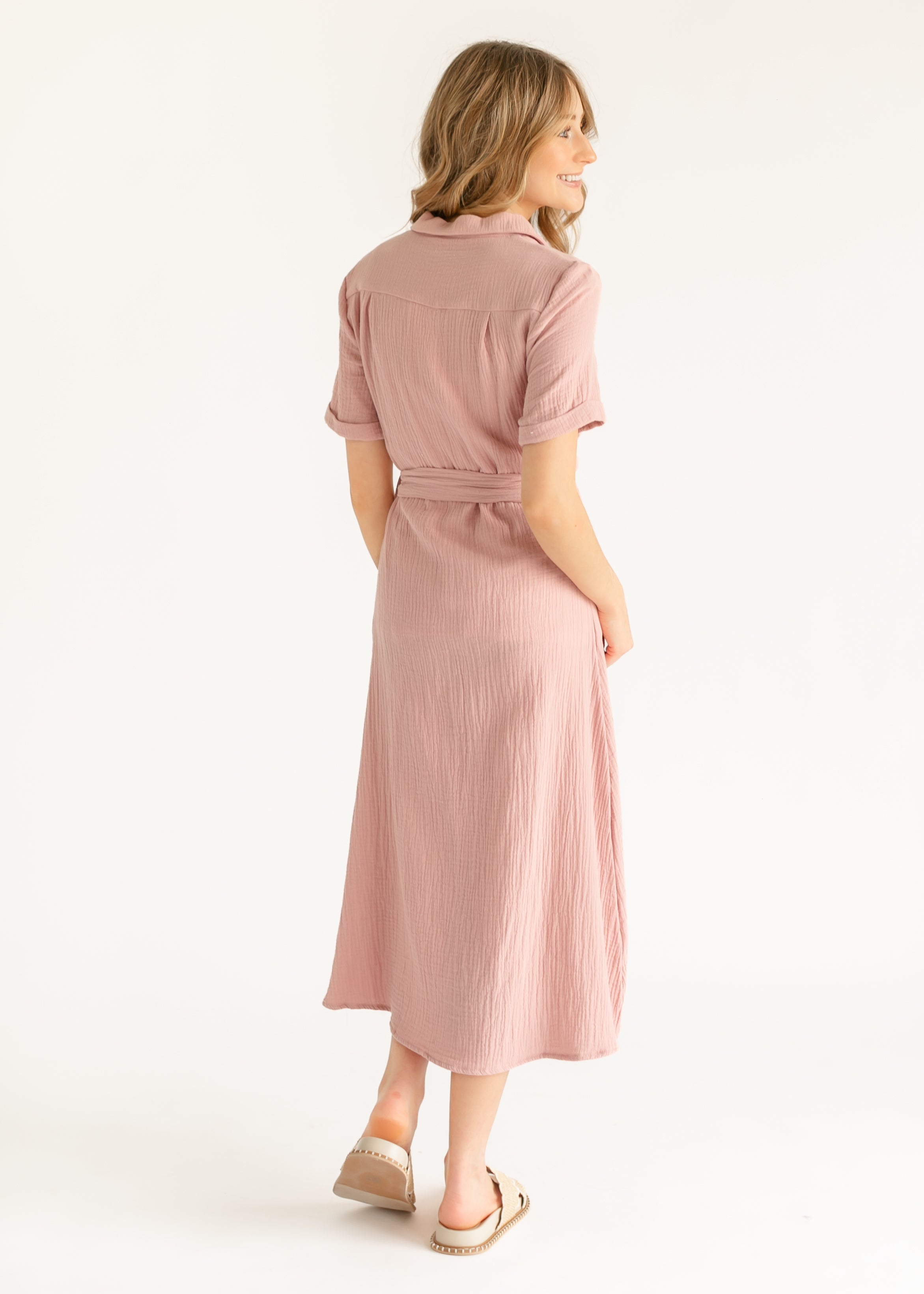 Essential Gauze Shirt Dress