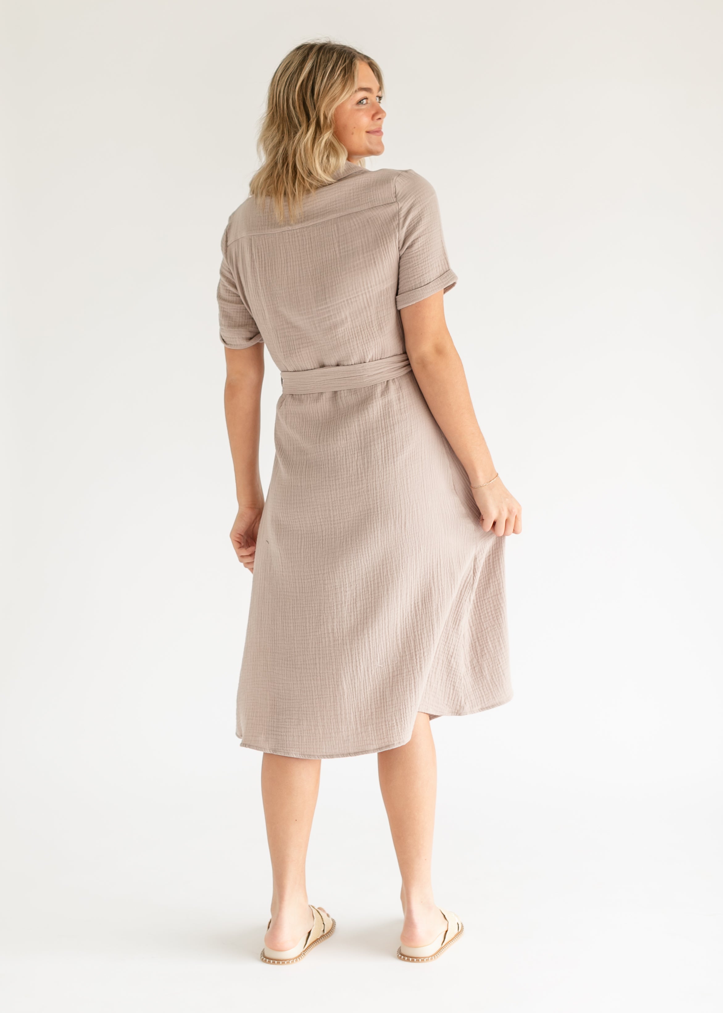 Essential Gauze Shirt Dress