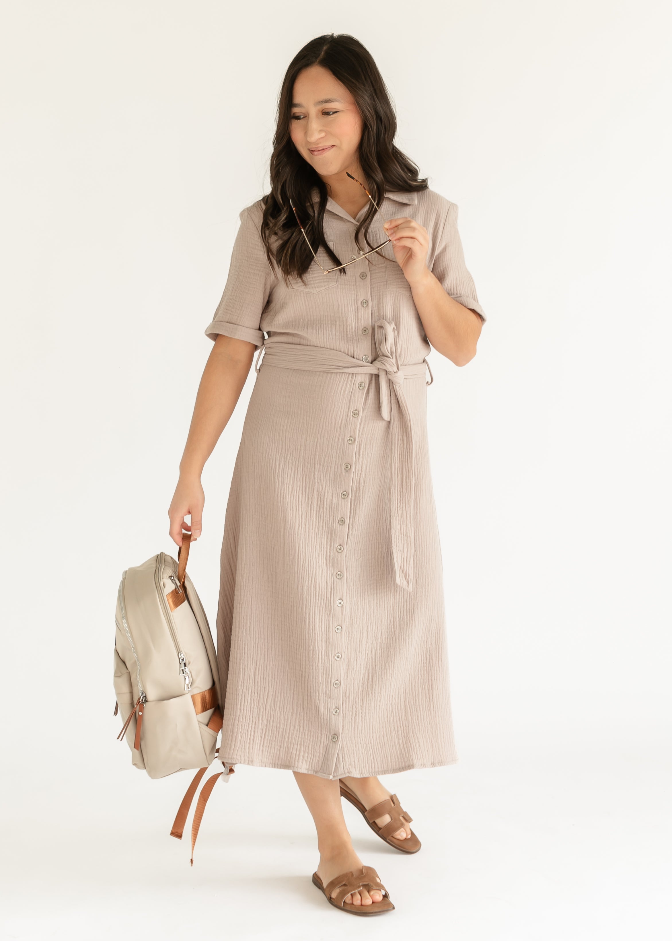 Essential Gauze Shirt Dress