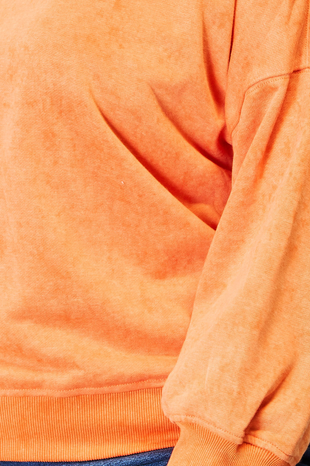 Basic Bae Round Neck Dropped Shoulder Sweatshirt | Orange