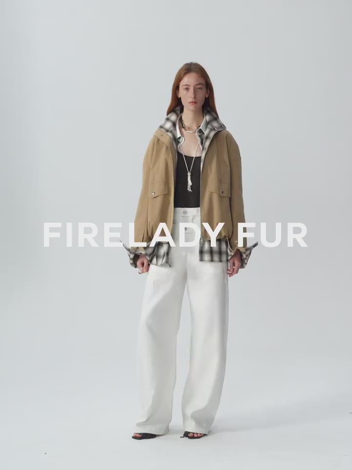 Women's Retro Plaid Cotton Short Jacket | Loose Fit | ‘Monsoon Climate’