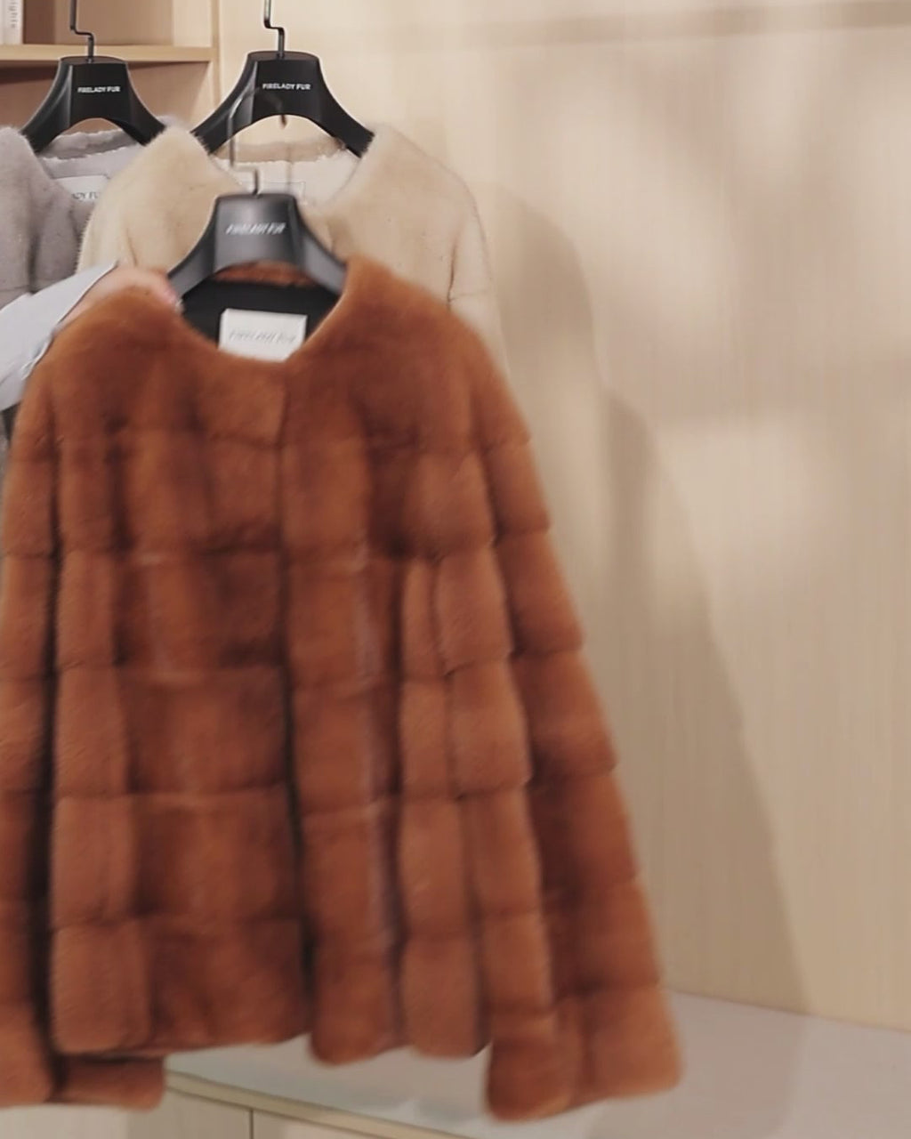 Vintage Clock Velvet Mink Fur Coat