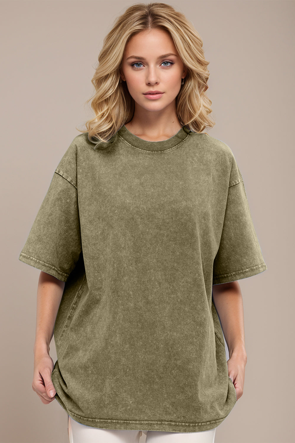 Washed 1/2 Sleeve T-Shirt