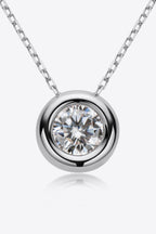 Adored 1 Ct Moissanite 925 Sterling Silver Necklace