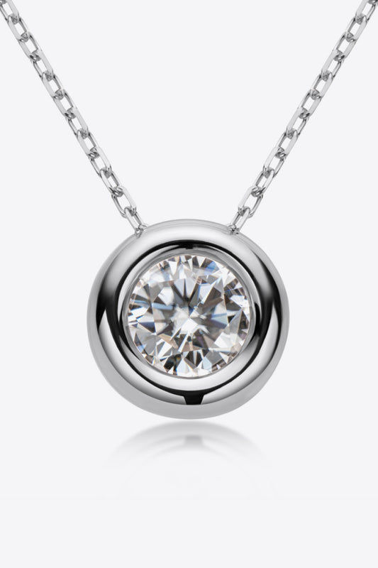 Adored 1 Ct Moissanite 925 Sterling Silver Necklace