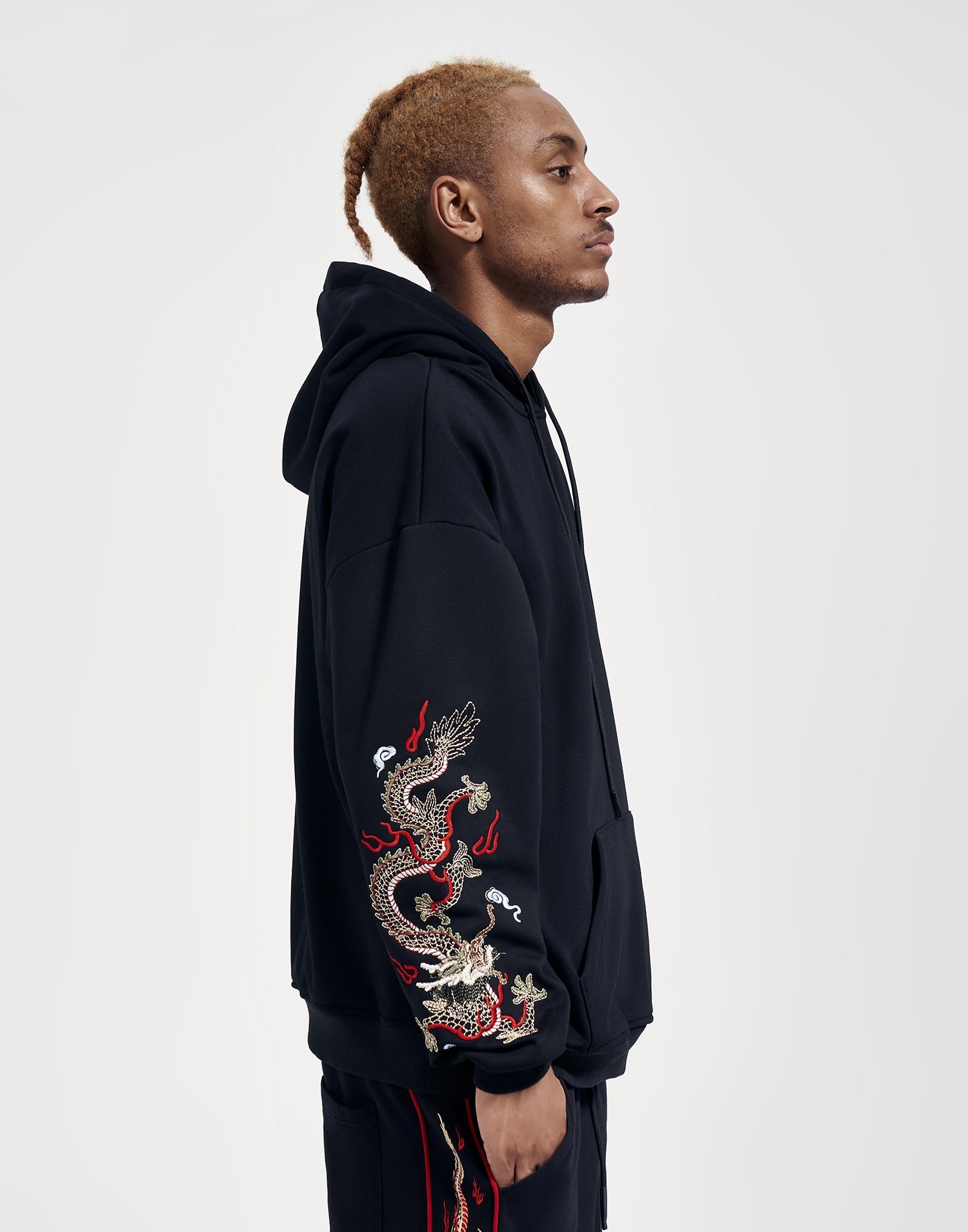 KH9190 Dragon Embroidery Hoodie