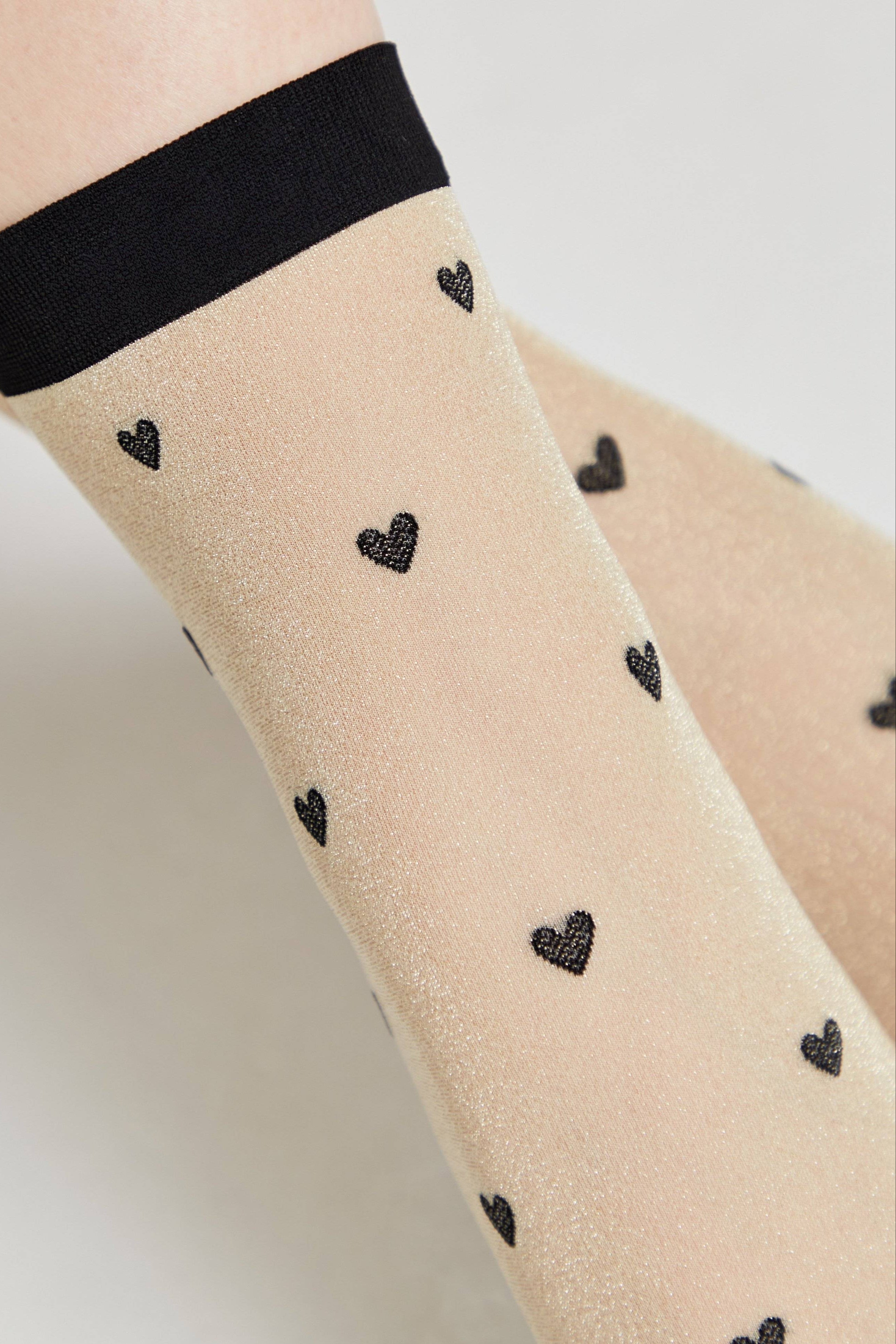 Shimmering Socks Conte Fantasy with "Hearts" Designs