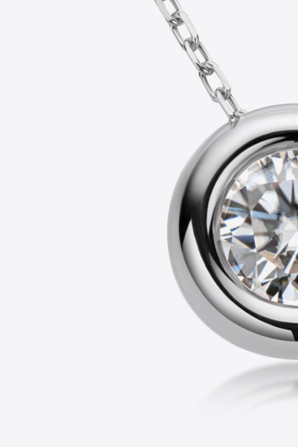 Adored 1 Ct Moissanite 925 Sterling Silver Necklace