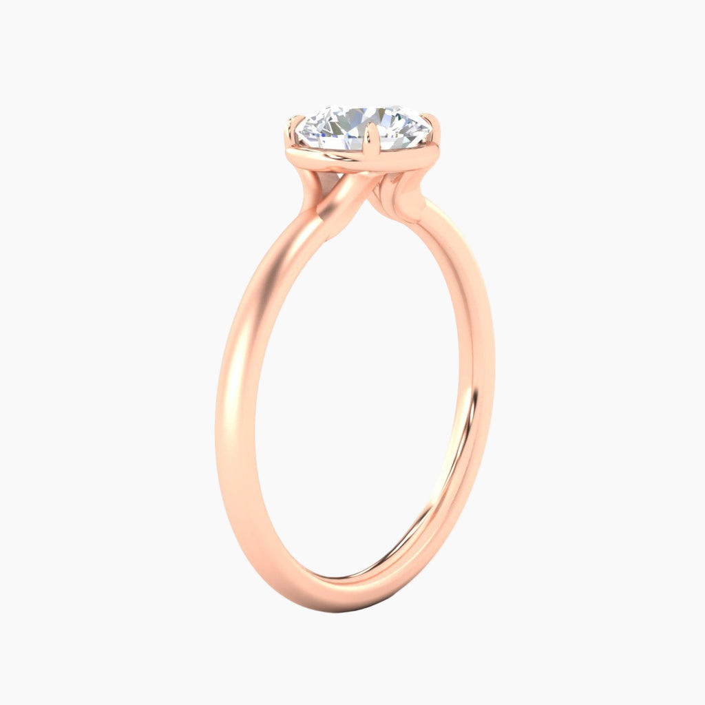 Flush Collet Solitaire Engagement Ring