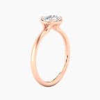 Flush Collet Solitaire Engagement Ring