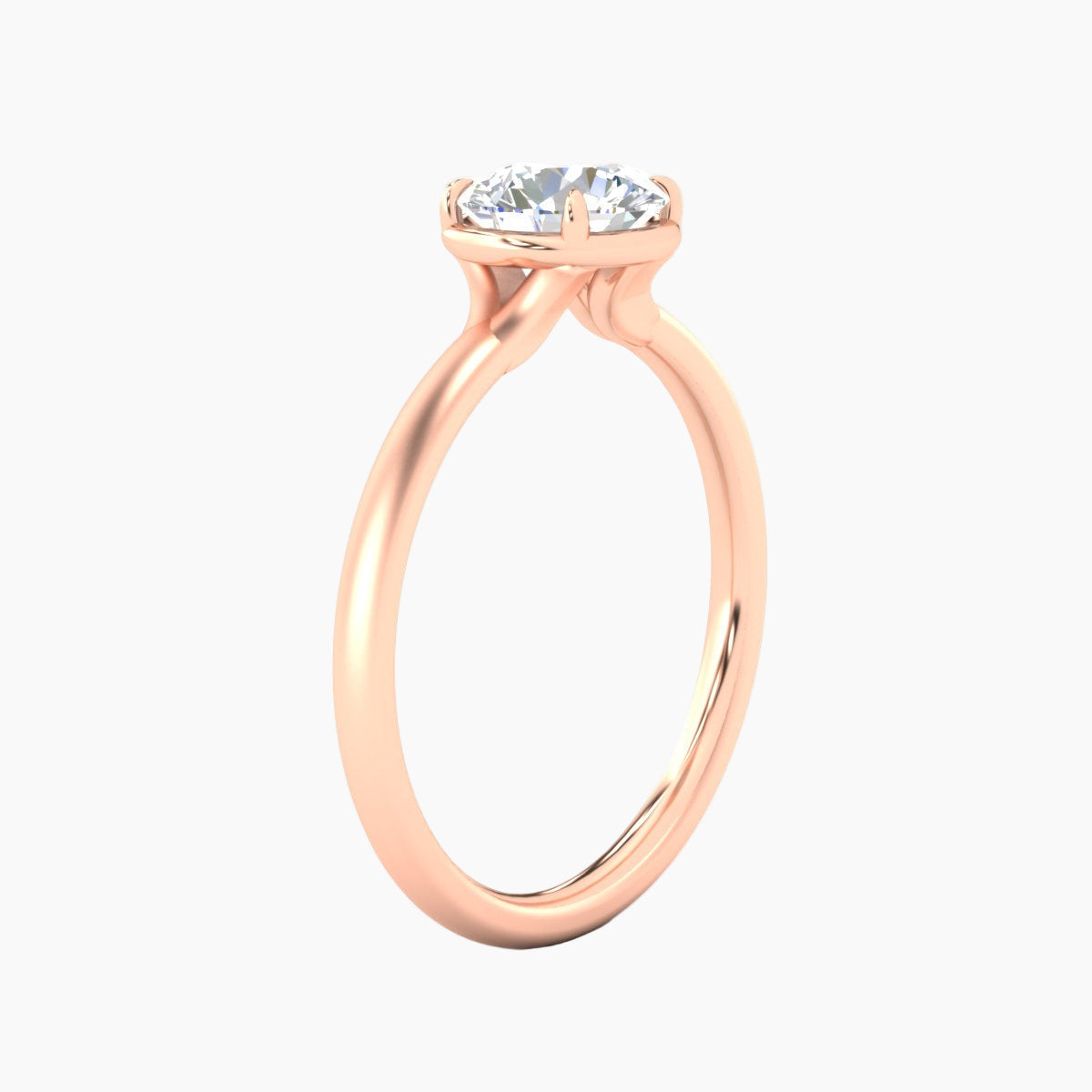 Flush Collet Solitaire Engagement Ring