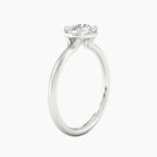 Flush Collet Solitaire Engagement Ring