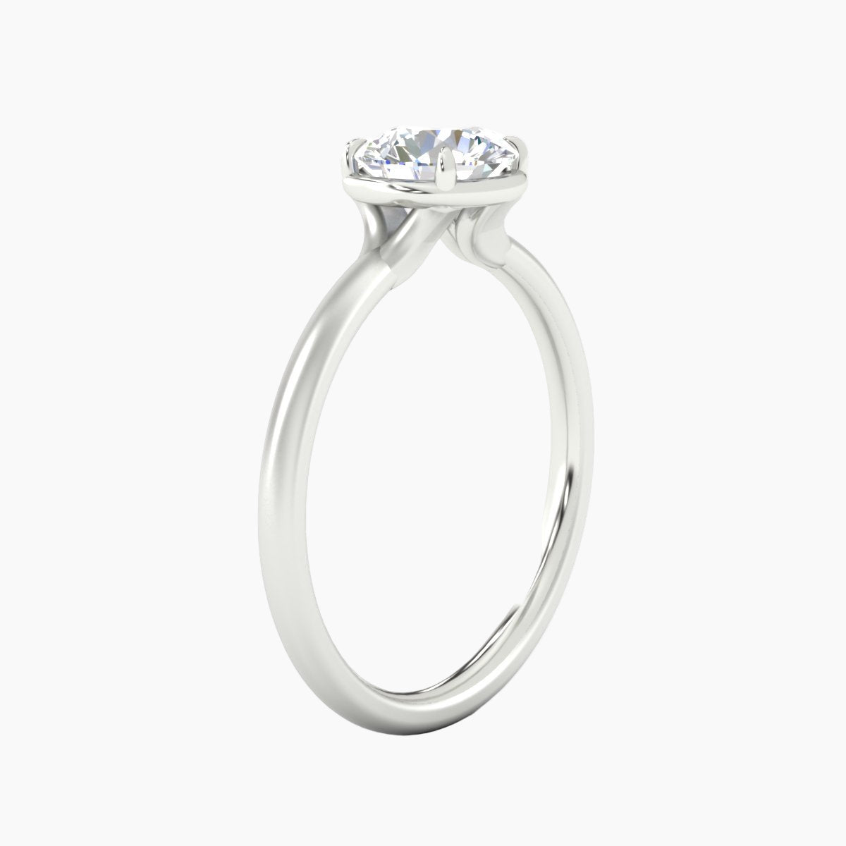 Flush Collet Solitaire Engagement Ring