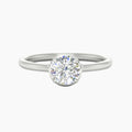 Flush Collet Solitaire Engagement Ring