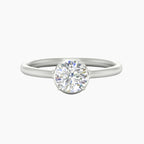 Flush Collet Solitaire Engagement Ring