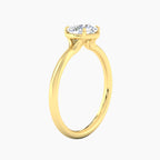 Flush Collet Solitaire Engagement Ring