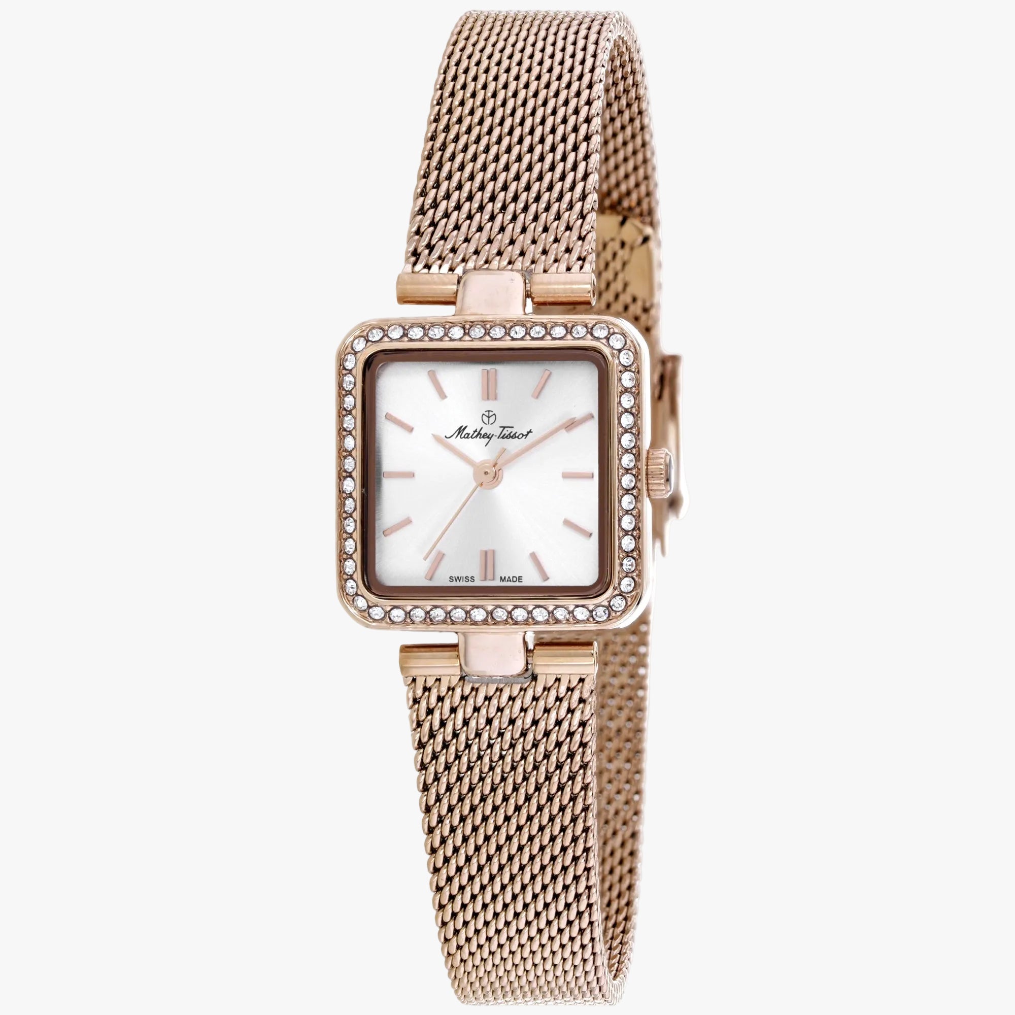 Mathey Tissot Watch Fleury XIV | Women | Stainless Steel Gold + Silver Dial