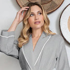 Knee-Length Waffle Women’s Robe