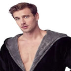 Men’s Robe with Hood Ultra-Soft Plush Comfort for Everyday Use