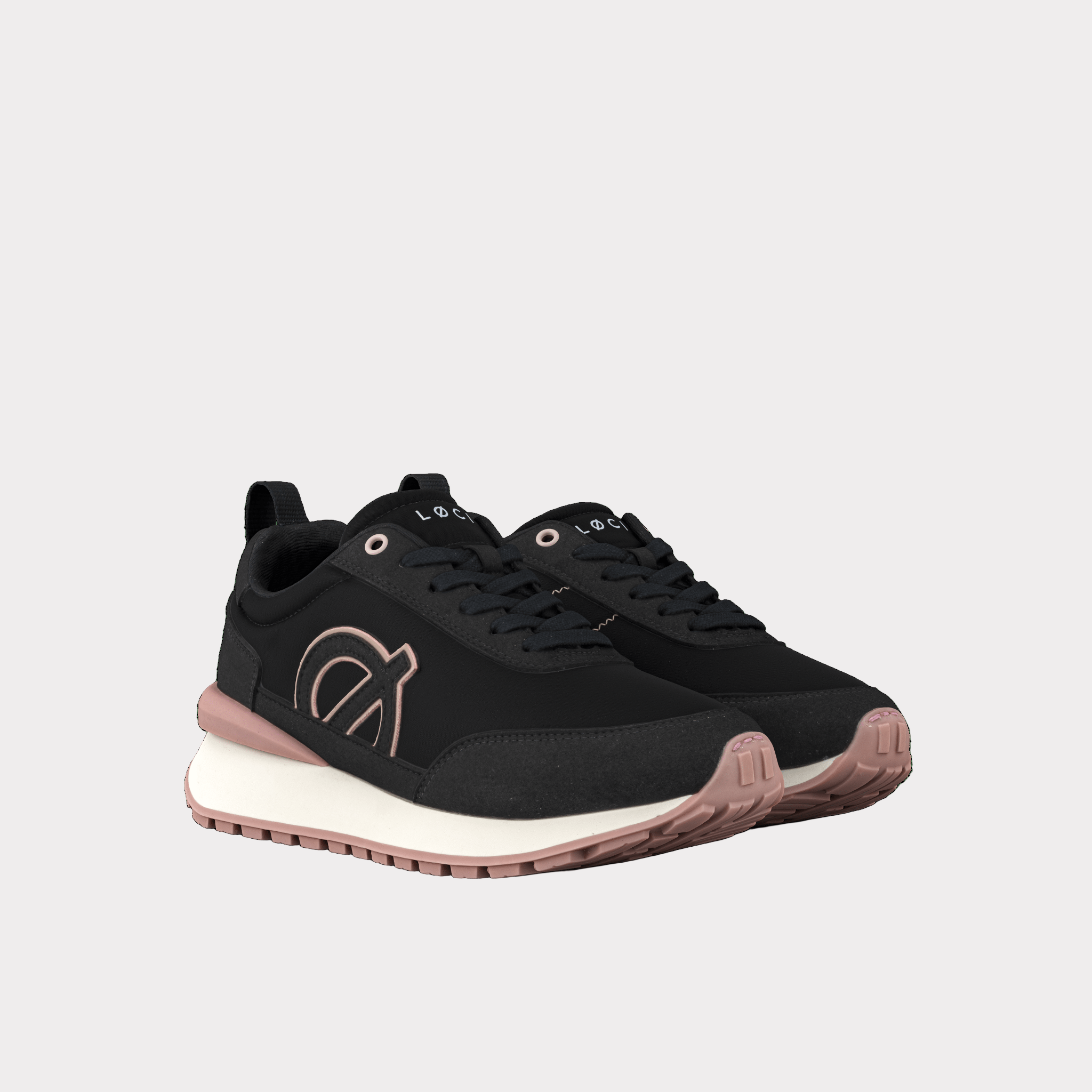 FUSION Sneaker | Black & Dusty Pink