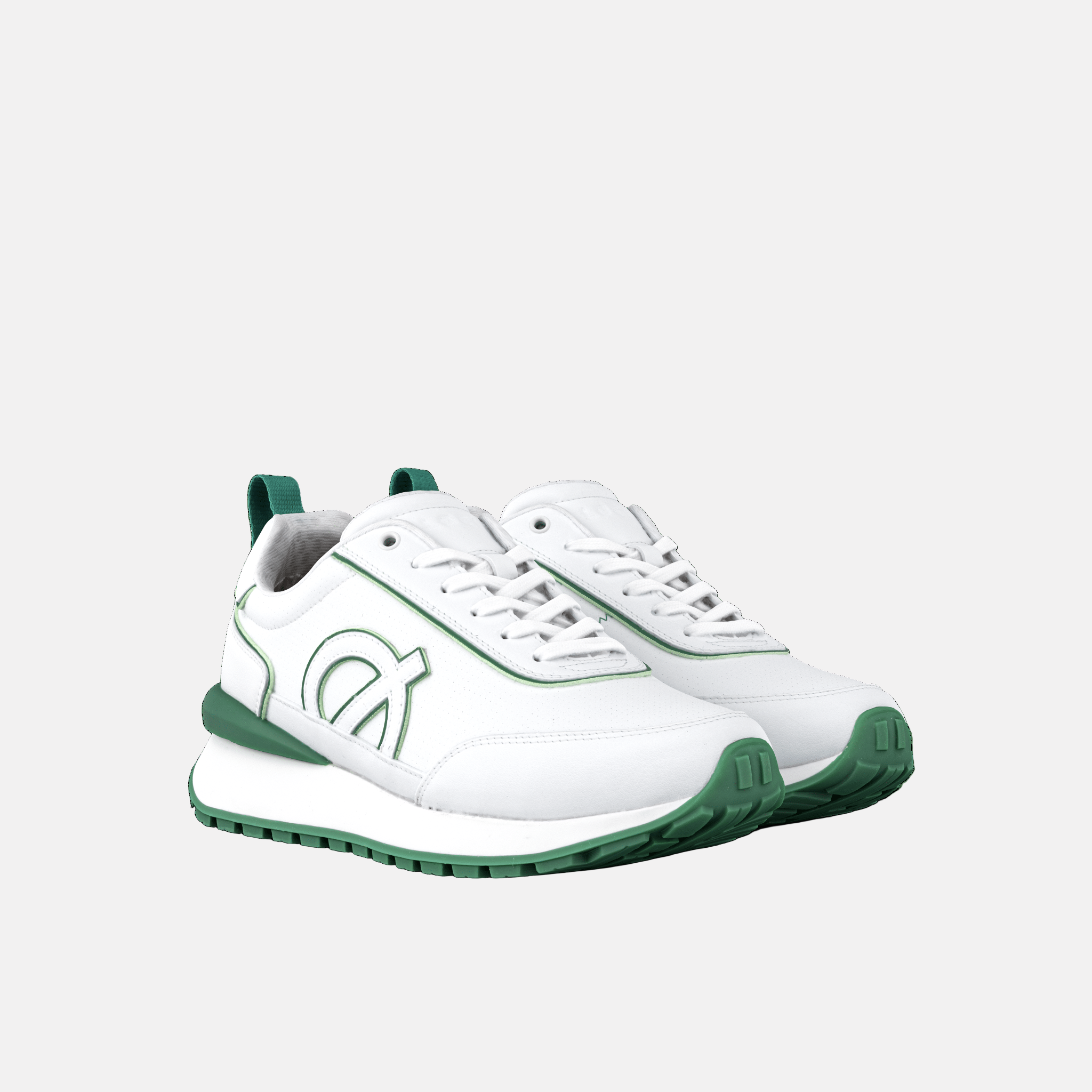 FUSION Sneaker | White & Green