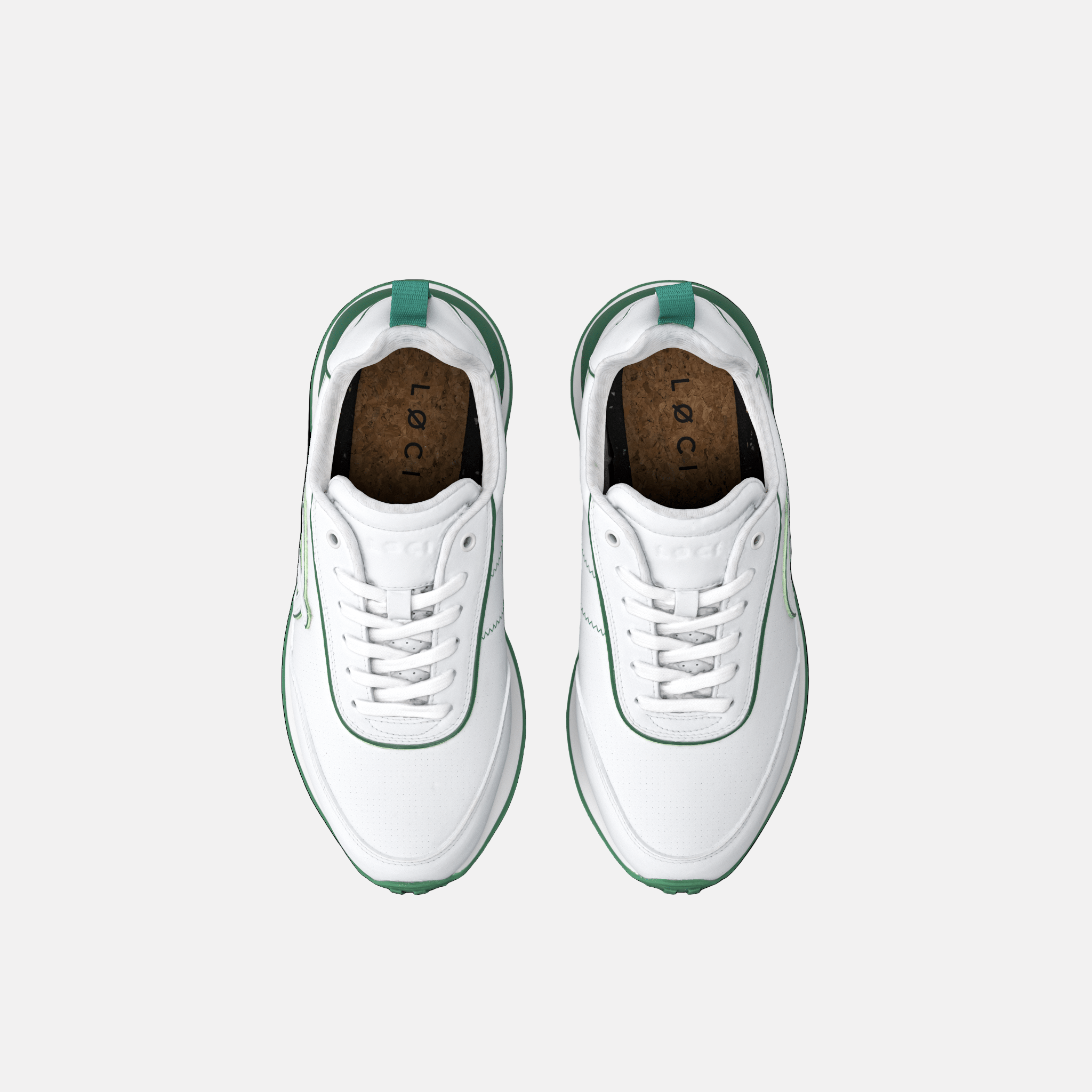 FUSION Sneaker | White & Green