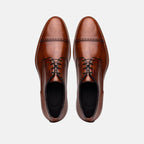 Giovanni Italian Calfskin Lace-Up Shoe | Cognac