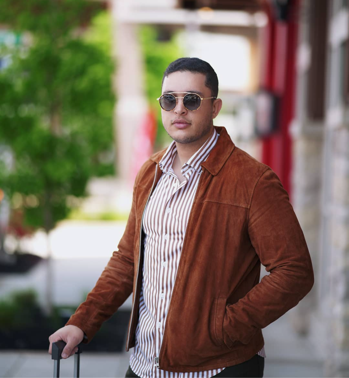 The Go Big Stripe Long Sleeve Tech Shirt | Espresso