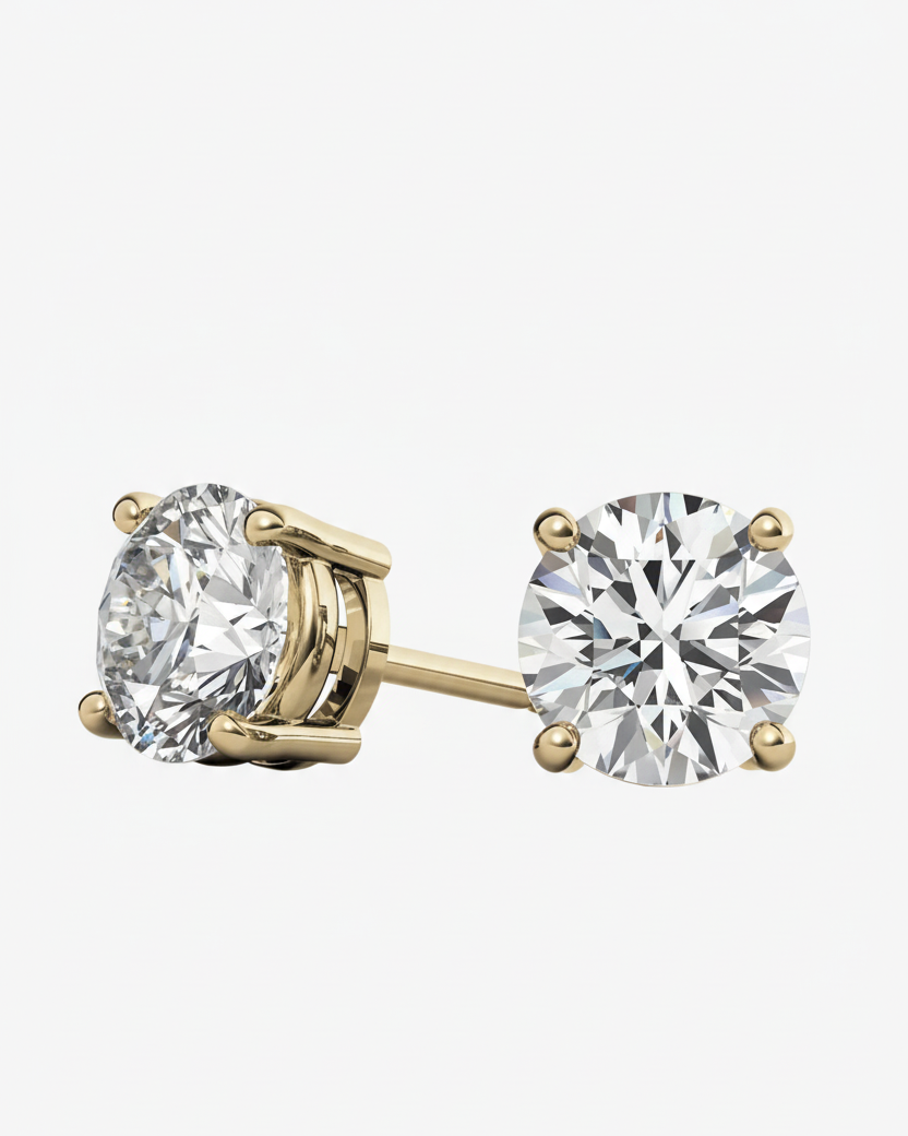 0.50 CTW Lab Diamond (G-VS) Stud Earrings in 14K Gold