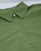 Green Oversized Blouse with Short Sleeve