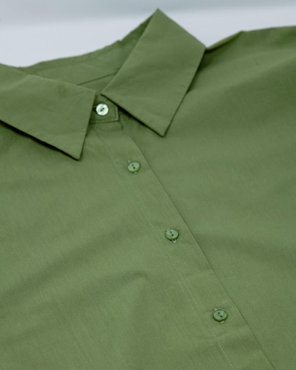 Green Oversized Blouse with Short Sleeve
