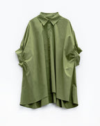 Green Oversized Blouse with Short Sleeve