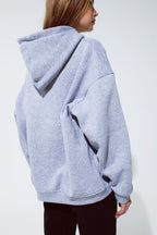 Grey Color Hoodie With Embroidered with Cést La Vie Text