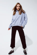 Grey Color Hoodie With Embroidered with Cést La Vie Text