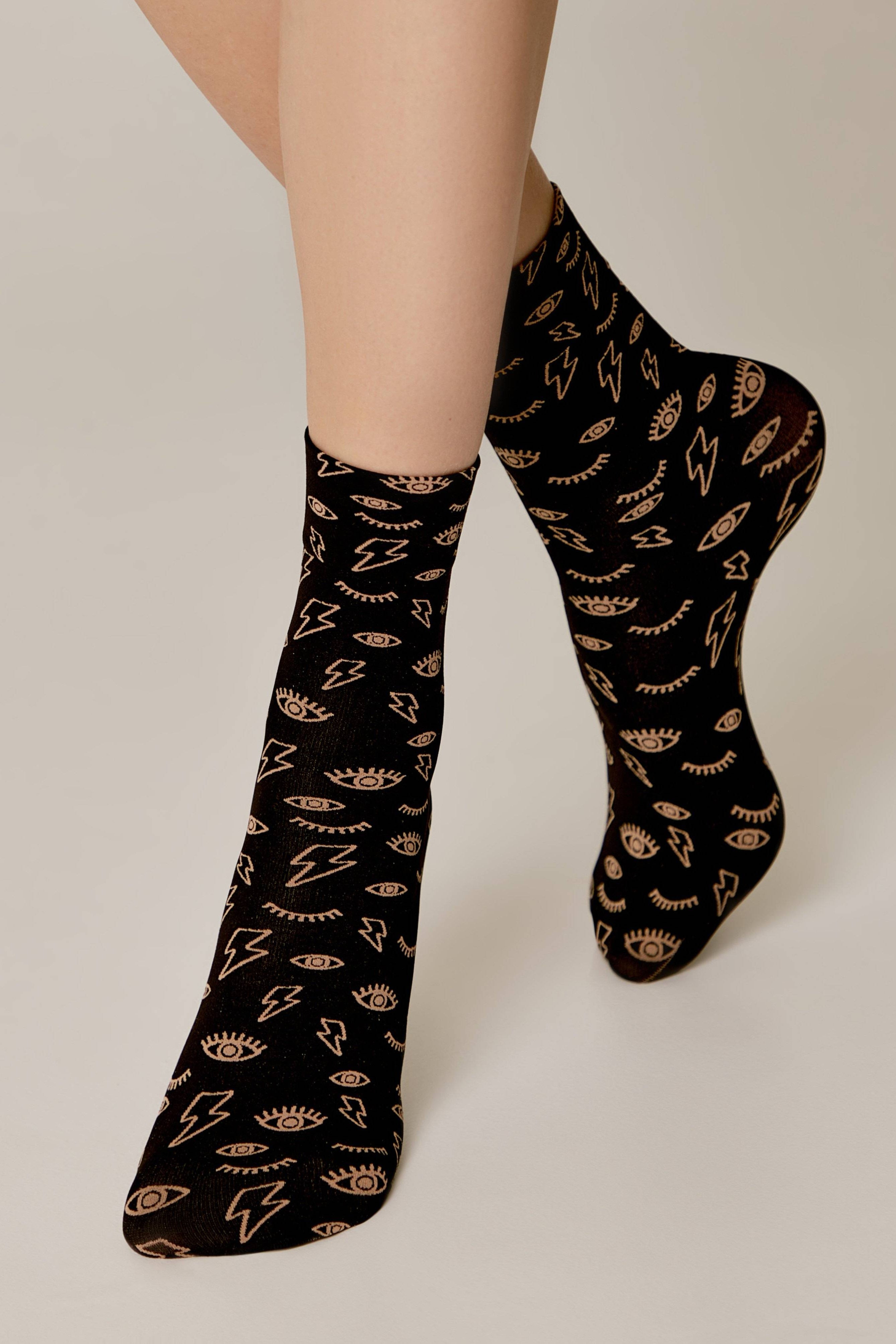 Eyes & Moon Socks Conte Fantasy