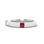 Half Bezel Solitaire Mens Engagement Ring
