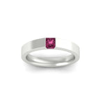 Half Bezel Solitaire Mens Engagement Ring