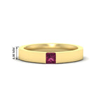 Half Bezel Solitaire Mens Engagement Ring