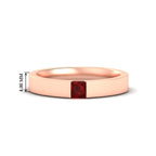 Half Bezel Solitaire Mens Engagement Ring