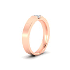 Half Bezel Solitaire Mens Engagement Ring