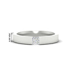 Half Bezel Solitaire Mens Engagement Ring