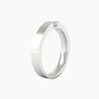 Half Bezel Solitaire Mens Engagement Ring