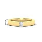 Half Bezel Solitaire Mens Engagement Ring
